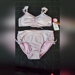 Girls Justice Lavender Shimmery Bathing Suit